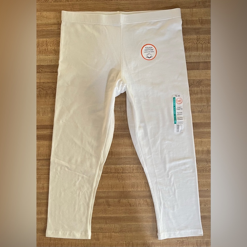 White Capri Leggings